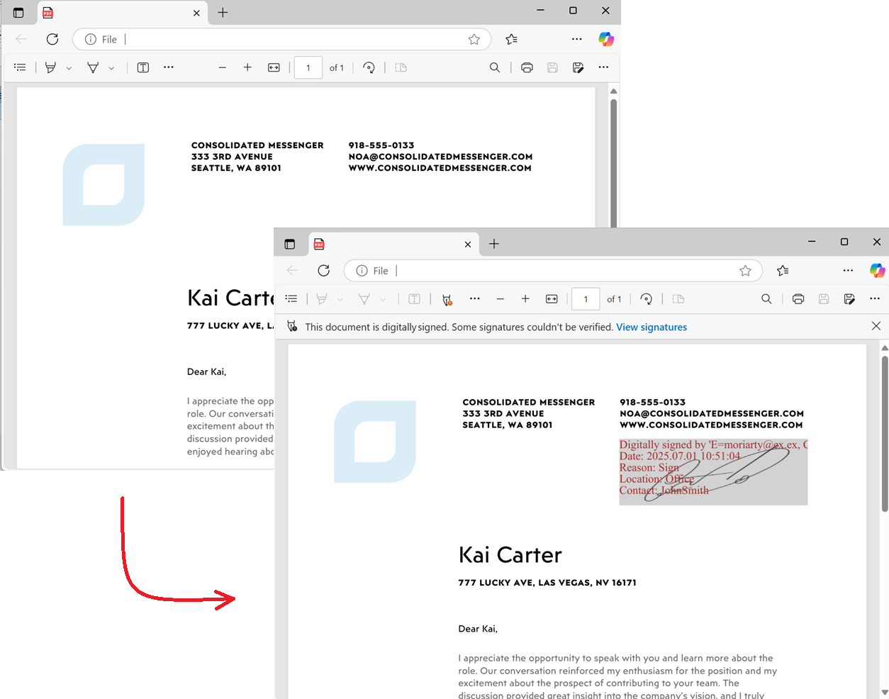 Overlay image support for digital signatures with background